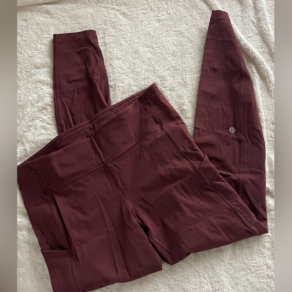 Maroon lululemon leggings